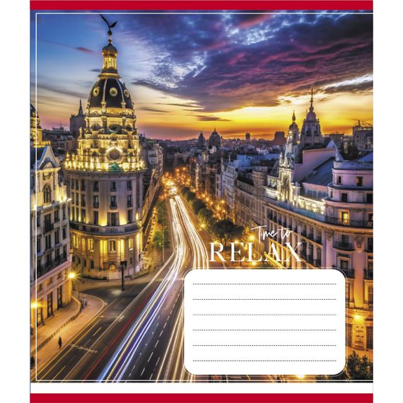 Тетрадь общая "Города в огнях" 096-630107K-2 в клеточку, 96 листов (959063)