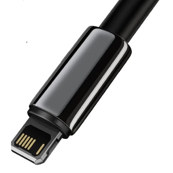 Дата кабель Baseus Tungsten Gold USB to Lightning Cable 2.4A (1m) (CALWJ-0) Black | Зображення 1