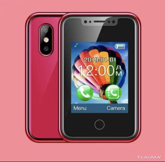 Мини мобильный телефон AIEK BM 8XR 2SIM Mini Красный | Зображення 1