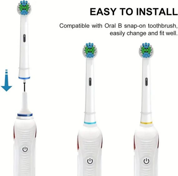 Змінні насадки для електричної зубної щітки Oral-B 4 шт., підходять для Precision Clean, Advance Power та ін. | Зображення 5