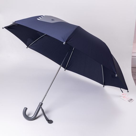 Класична дитяча парасолька-тростина механічна з поліестеру міцна надійна 8 спиць діаметр 89 см Синій HP-23-12BL | Зображення 1