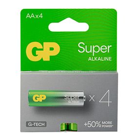 Батарейка GP Super Alkaline 1,5V (LR6) лужна 15A21-SB4 блістер 4 шт в упаковці