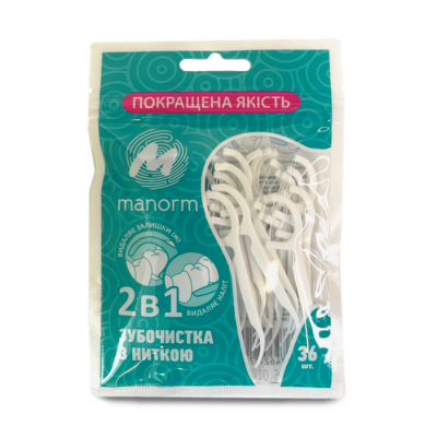 Зубочистка з освіжаючою ниткою 36 шт.ТМ "Манорм"