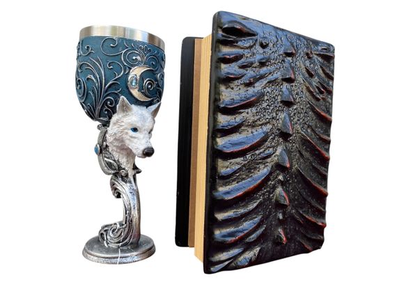 Подарунковий набір Келих 3D Вовк і Блокнот 3D «Око Пламінного Дракона» | Зображення 1