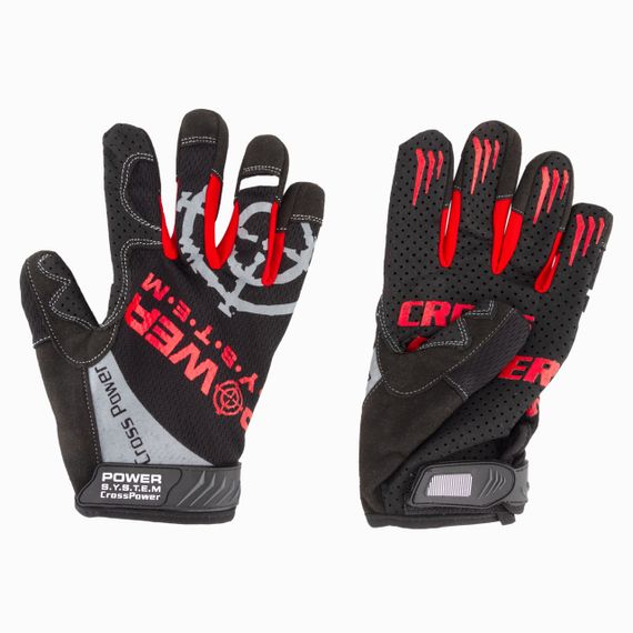 Рукавички для кросфіту з довгим пальцем Power System PS-2860 Cross Power Black/Red XL | Зображення 5