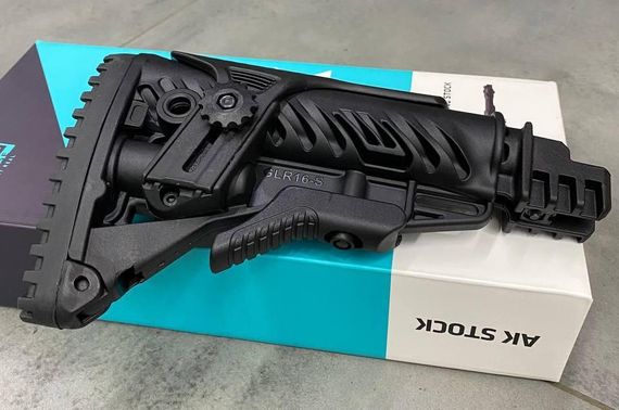 Приклад (база) FAB Defense GLR-16 CP с регулируемой щекой для AR15/M16. Цвет - Черный (MIL-SPEC, Com-SPEC) | Зображення 1