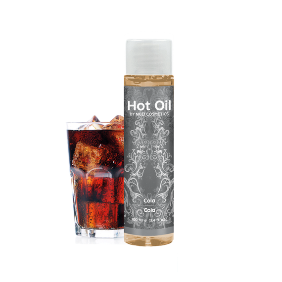 Зігріваюча їстівна масажна олія смак: кола HOT OIL, 100 мл Nuei