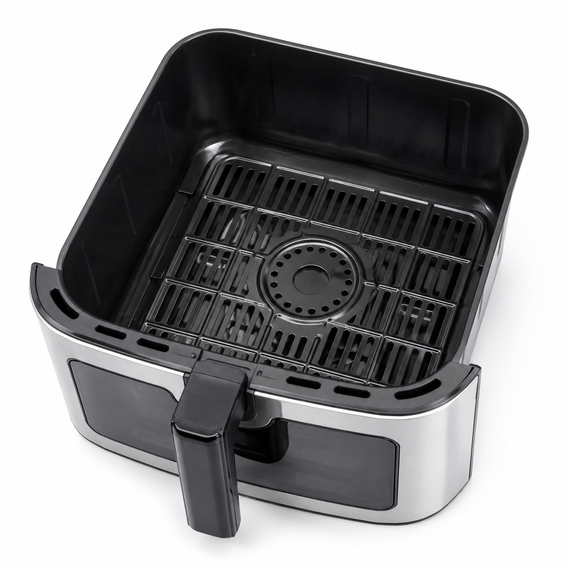 Аерогриль Rainberg RB 2342 4800W аерофрітюрниця безмасляна для приготування без олії з 2 Тенами 12,5 л та сенсорним керуванням | Зображення 9