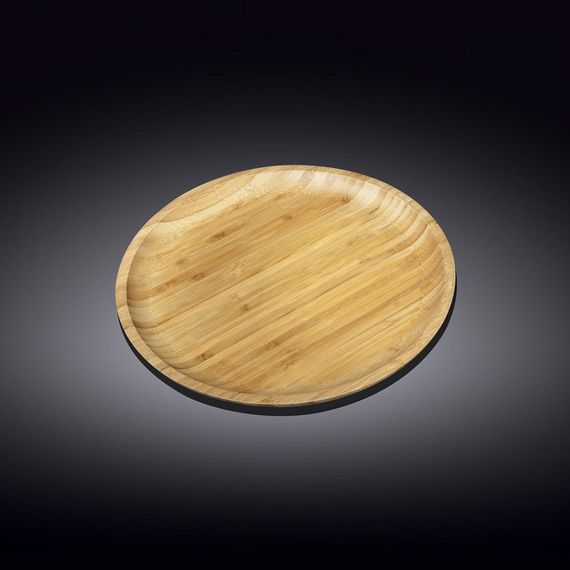Тарілка бамбукова Wilmax Bamboo WL-771034 кругла 25,5 см сервірувальна екологічна