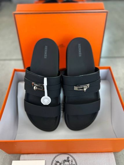 Сланці Hermes Jackson noir чоловічі чорні ob418 | Зображення 1