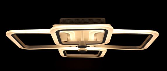 Люстра світлодіодна стельова LED світильник для квартири на стелю лед з пультом 25769 Білий 10х50х60 см. | Зображення 2