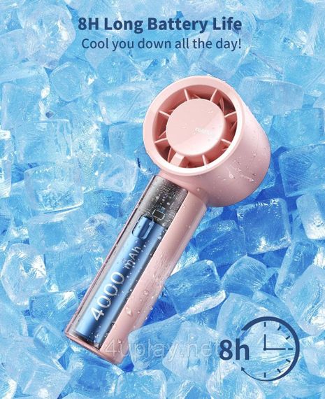 Ручной портативный аккумуляторный вентилятор с LED дисплеем coldSky Handheld Fan 4000mAh | Зображення 4