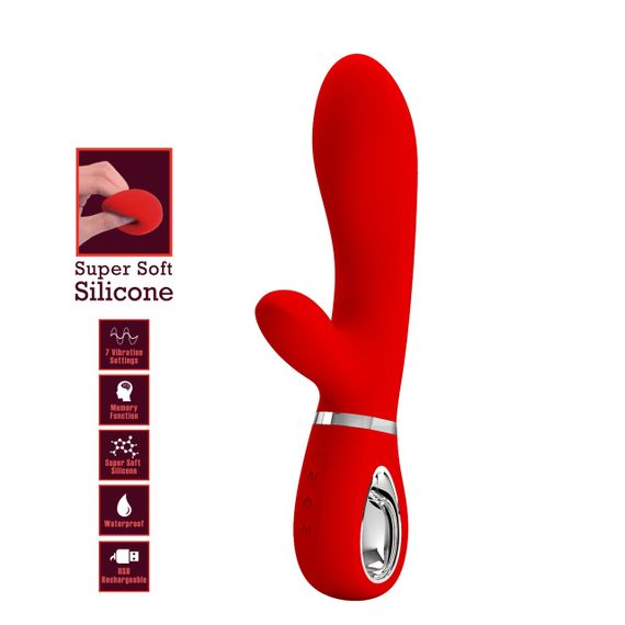 Вібратор PRETTY LOVE THOMAS USB RED 7 function Sex Aura | Зображення 1