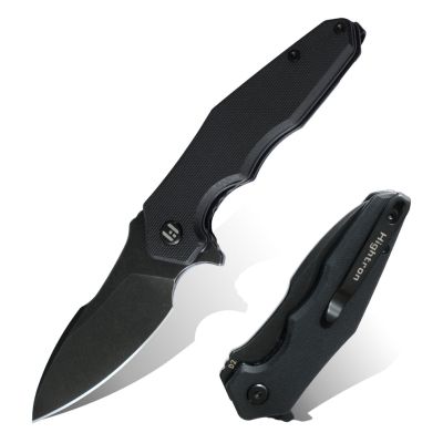 Нож Hightron Mini Ventura, D2, G10, чорний, чорний stonewash клинок (HK05BLKBS) | Зображення 1