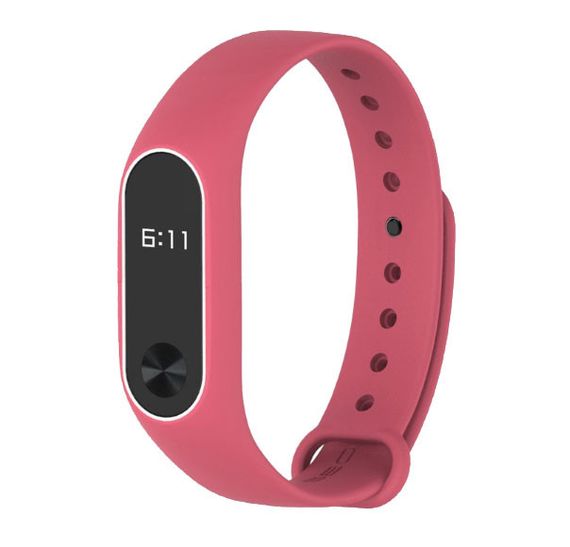 Силіконовий ремінець Primo для фітнес-браслета Xiaomi Mi Band 2 - Pink / White | Зображення 1