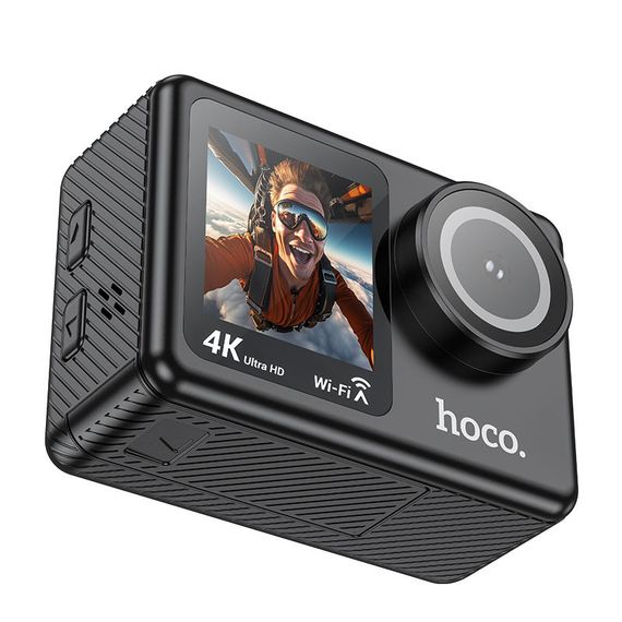 Экшн-камера 4K Hoco DV101 Dual color screen Sports 16 МП HDMI и Wi-Fi до 128 ГБ
