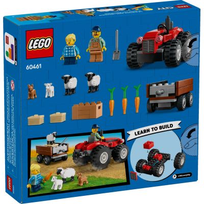 Конструктор LEGO City Червоний фермерський трактор із причепом і вівцями (60461) | Зображення 6
