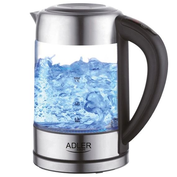 Електрочайник ADLER AD 1247 1.7Л 2200Вт скляний з регулятором температури підсвічуванням | Зображення 2