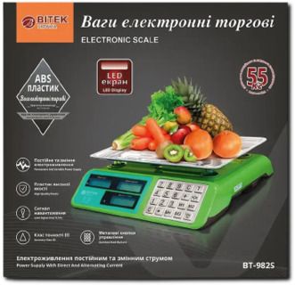 Електронні торгові ваги 55кг з металевими кнопками XPRO BT-982S (42143-BT-982S_1046) | Зображення 1
