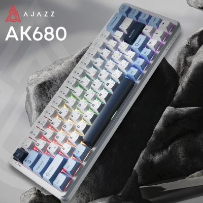 Клавиатура Ajazz AK680 MAX (8+8K) Magnetic Switch RGB Wireless/Bluetooth/USB White (AK680-M-BWD-A) | Зображення 2