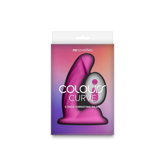 Дилдо з вібрацією NS Novelties Colours - Curve - Vibrating - 5" Dildo - Pink Sex Aura | Зображення 2