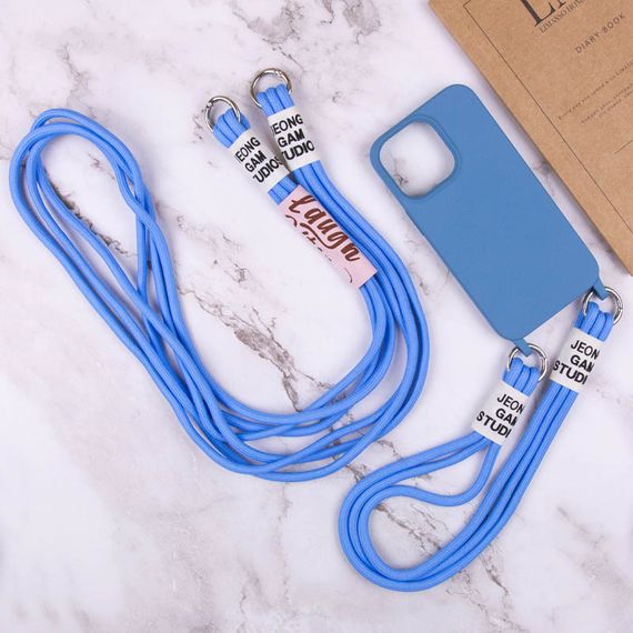 Чохол TPU two straps California для Apple iPhone 12 Pro / 12 (6.1") Синій / Cosmos blue | Зображення 5