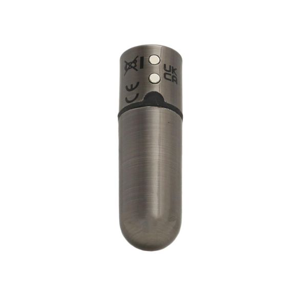 Віброкуля PowerBullet First-Class Bullet 2.5″ з Key Chain Pouch, Gun Metal, 9 режимів вібрації Sex Aura | Зображення 3