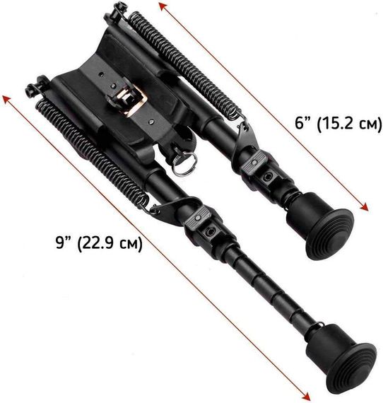 Сошки Buvele 15.2 - 22.9 см на антабку быстросъемные Сошки для винтовок Сошки для оружия Сошки для ак | Зображення 5