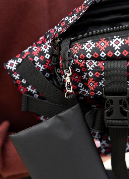 Большая женская поясная сумка бананка Sambag DynamicDart черная 38×21×7 см (80411148) | Зображення 6