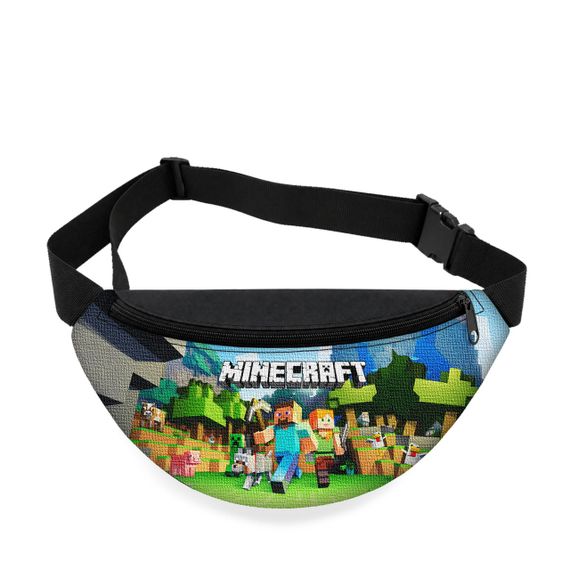 Дитяча сумка-бананка Minecraft 32х15 см на пояс або через плече (5880)