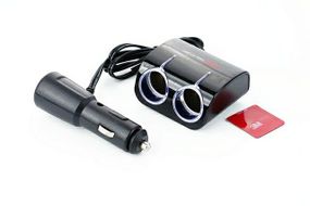 Розгалужувач у прикурювач 12 Atelie (951821) 3 в 1 з дротом + USB