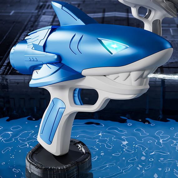 Водяний акумуляторний пістолет Shark Water Gun 185-68 (300ml) with lithium battery Blue | Зображення 1