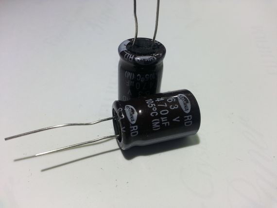 470mkf - 63v  RD 13*20  SAMWHA, 105°C конденсатор електролітичний | Зображення 3