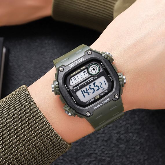 Спортивний чоловічий годинник Skmei 2126AG Army Green | Зображення 3