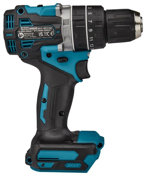 Шурупокрут-дриль з ударом акумуляторний Makita HP002GZ (64 Нм, 1.5-13 мм, BL, XGT, без акумуляторів та зарядного пристрою) | Зображення 2