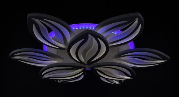 Люстра світлодіодна стельова LED світильник для квартири на стелю лед з пультом 25941 Білий 10х70х70 см. | Зображення 9