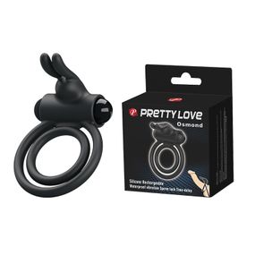 Эрекционное кольцо - Pretty Love Osmond Cock Ring Black Sex Aura