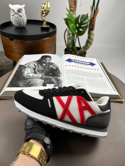 Мужские кроссовки  Armani Exchange Black White Red весна / лето / осень A4139 42 26 | Зображення 6