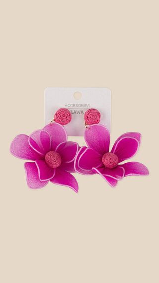 Сережки жіночі Квіти Color Pop LAWA WTJ02601 Малиновий shop (2000999550126) | Зображення 1