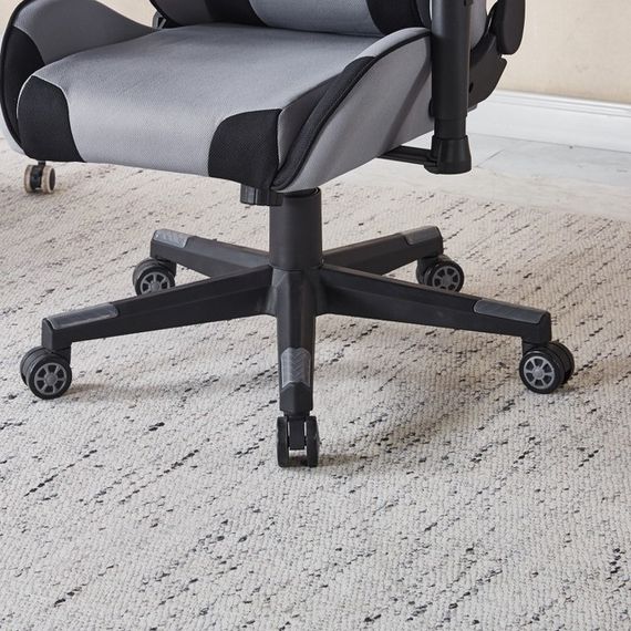 Крісло геймерське з тканини Bonro Бонро B-142 сіре + 2 подушки (42401114) | Зображення 5