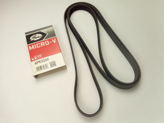 Ремінь генератора струмковий MERCEDES, GATES (6PK2260) — AC (A0149970692) | Зображення 2