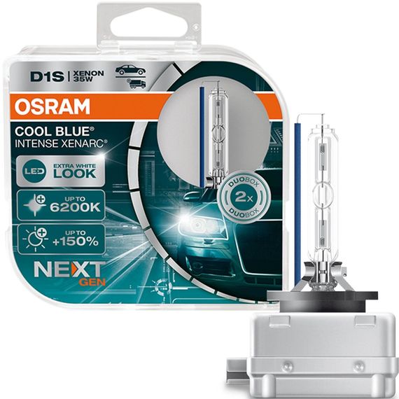 Комплект ксеноновых ламп Osram D1S 35W PK32d-2 Cool Blue Intense Next Gen +150% 2шт/комплект (66140CBN-HCB) | Зображення 5