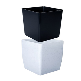 Вазон Квадро 22*22*21см низький Stone (світлий бетон) Алеана