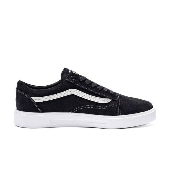 Демісезонні шкіряні (замш)  кеди Vans чорні | Зображення 7