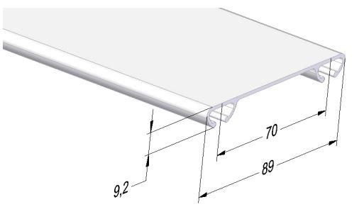 Карниз алюмінієвий стельовий посилений дворядний широкий, Техно 15.2 Чорний, Преміум 175см., Шинний карніз, True | Зображення 3