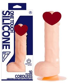 Вібратор на присосці з мошонкою One Touch (19 см) Sex Aura
