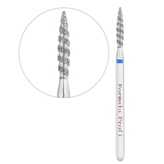 Фреза алмазная ТОРНАДО острое пламя синяя 021 Formula Profi