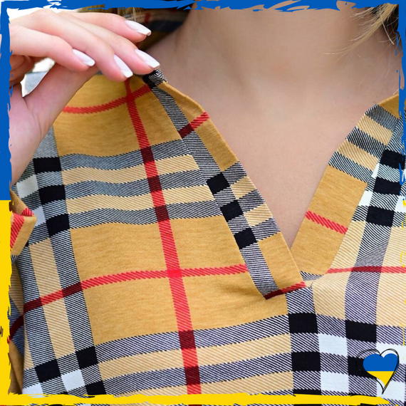 Костюм жіночий домашній рудний у клітинку. Костюм жіночий повсякденний S, M, L | Зображення 4