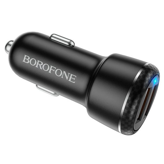 АЗП Borofone BZ17 Core QC3.0 3A (2USB-A) + кабель USB to Type-C Чорний | Зображення 2