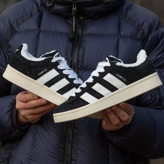 Зимові Adidas Campus Winter на хутрі  black\white | Зображення 6